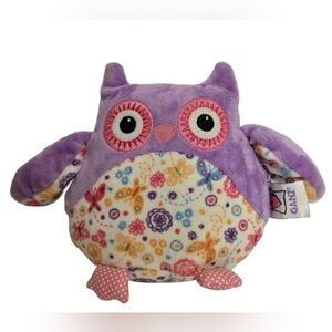 purple Flora Owl Bellapops 6" plush toy by Ganz.